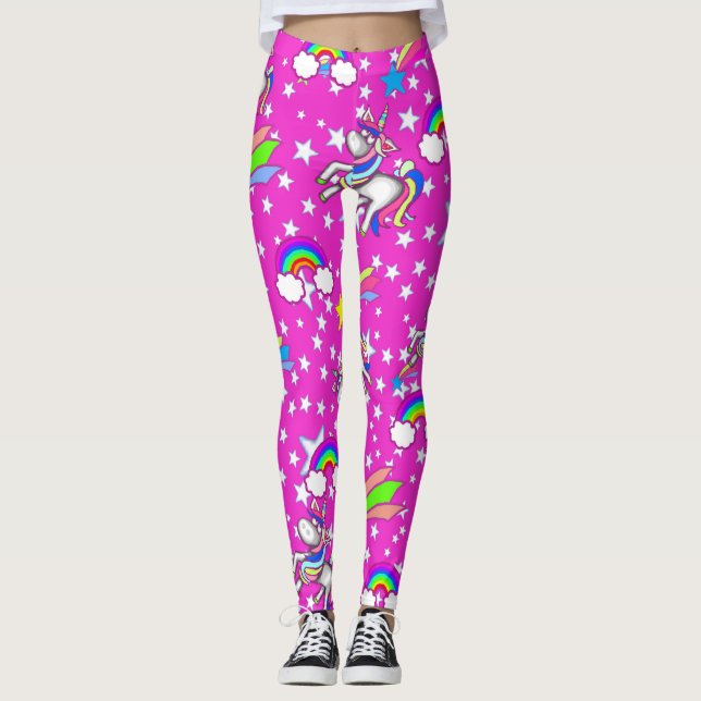 Leggings Leyendas de Unicornio rosa (Anverso)