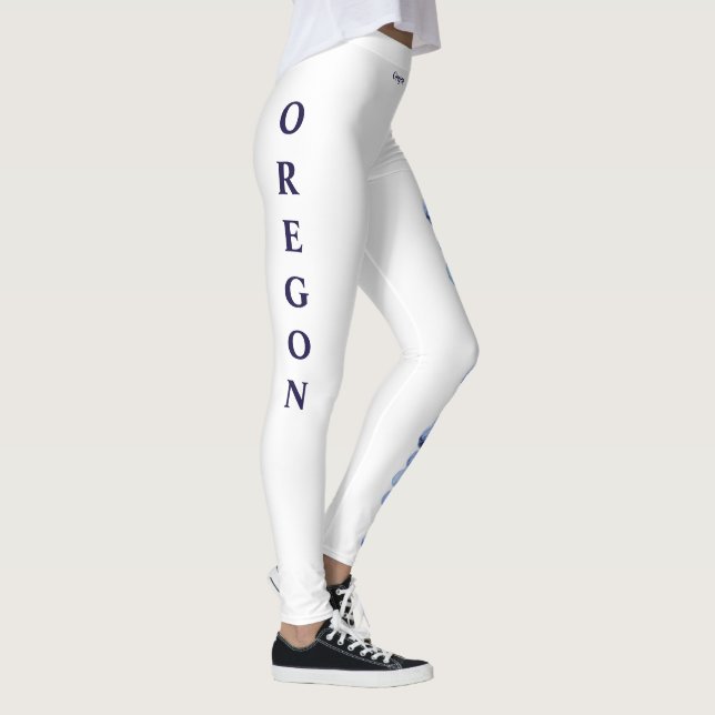 Leggings Leyendas de uva del estado de Oregón blanco (Derecha)