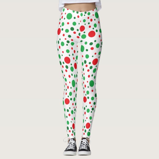 Leggings Leyendas de vacaciones de Navidades blancos verdes (Anverso)