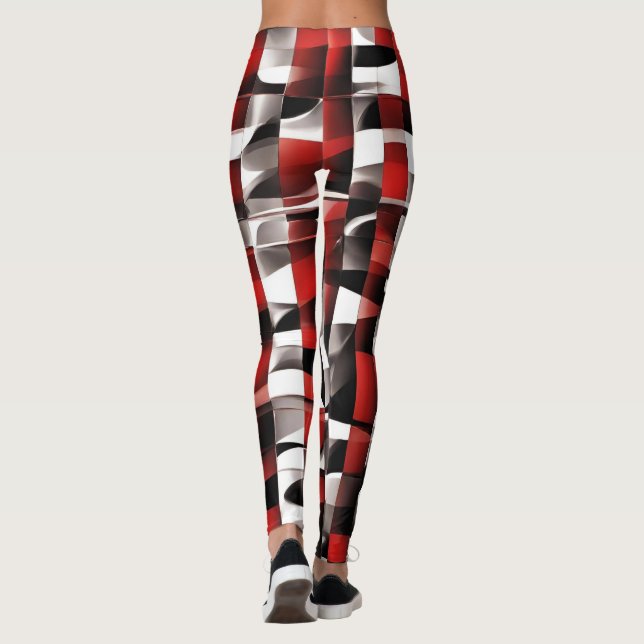 Leggings Leyendas de variación rojas, blancas y negras (Reverso)