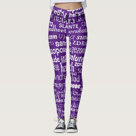 Leggings Leyendas de varios idiomas de texto de estado Sus 