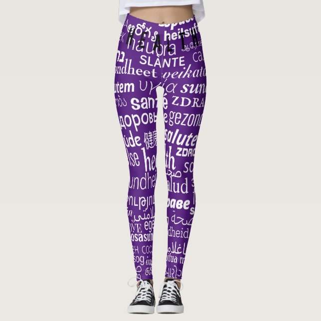 Leggings Leyendas de varios idiomas de texto de estado Sus  (Anverso)