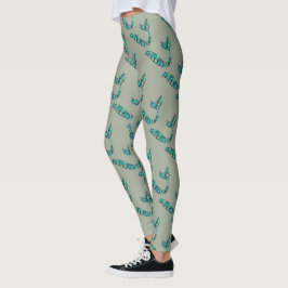Leggings Leyendas de venta de esquisto gris y verde