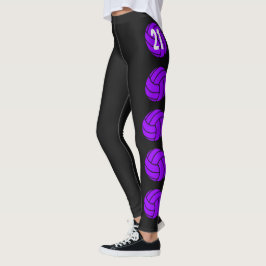 Leggings Leyendas de voleibol de Personalizable púrpura
