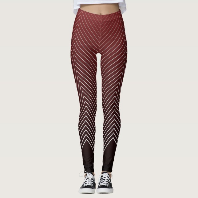 Leggings Leyendas de yoga de ilusión negra roja (Anverso)
