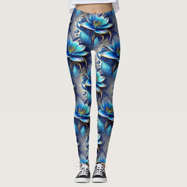 Leggings Leyendas de yoga Mardi Gras Femme Fleur de lys (Anverso)