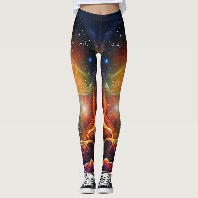 Leggings Leyendas de yoga personalizado con chakras (Anverso)