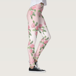Leggings Leyendas de yoga rosas rosas rosas rosas y Purpuri