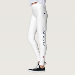 Leggings Leyendas de yoga White Harris-Walz con estrellas