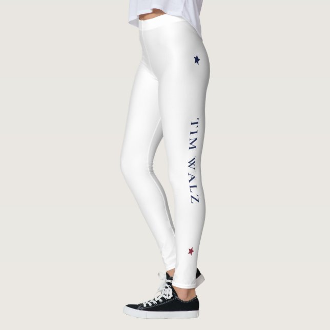 Leggings Leyendas de yoga White Harris-Walz con estrellas (Izquierda)