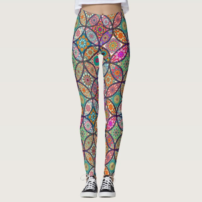 Leggings Leyendas decorativas Florales/Mandala (Anverso)