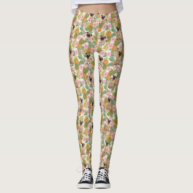 Leggings Leyendas del amante de la pug (Anverso)