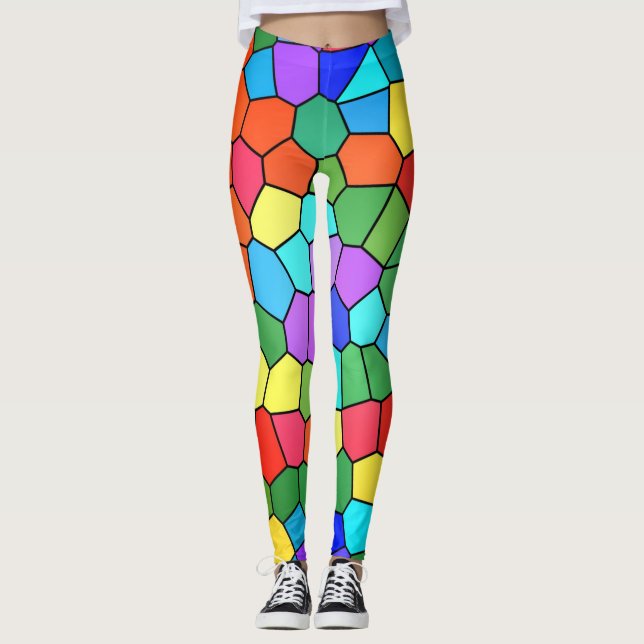 Leggings Leyendas del arcoiris mosaico (Anverso)