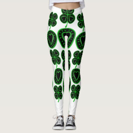 Leggings Leyendas del corazón de Shamrock en el Día de San 