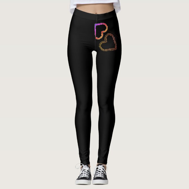 Leggings Leyendas del corazón del beso (Anverso)
