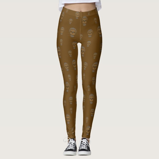 Leggings Leyendas del cráneo de Halloween (Anverso)