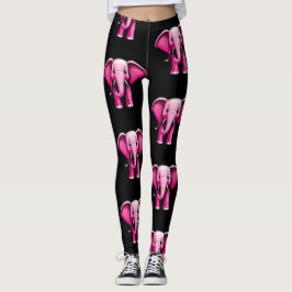 Leggings Leyendas del Diseñador de Elefantes Rosa
