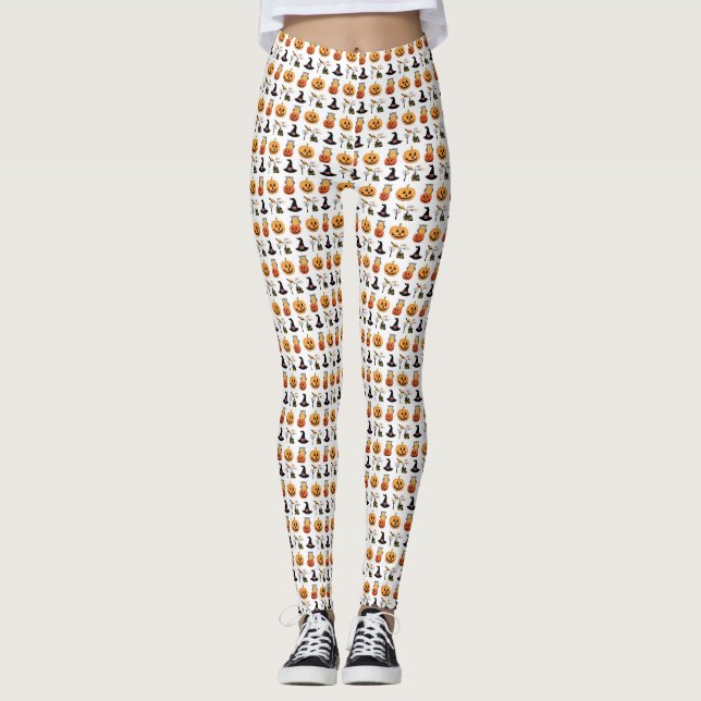 Leggings Leyendas del Diseñador de patrones de Halloween (Anverso)