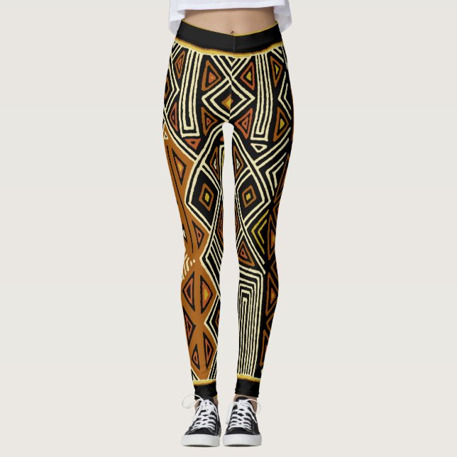 Leggings Leyendas del diseñador Kuba africano (Anverso)