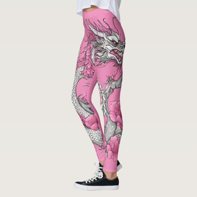 Leggings Leyendas del dragón de flores (Izquierda)