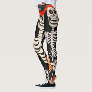 Leggings Leyendas del esqueleto de Halloween