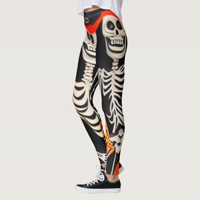 Leggings Leyendas del esqueleto de Halloween (Izquierda)