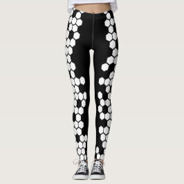 Leggings Leyendas del estilo de la pelota de fútbol hexagón