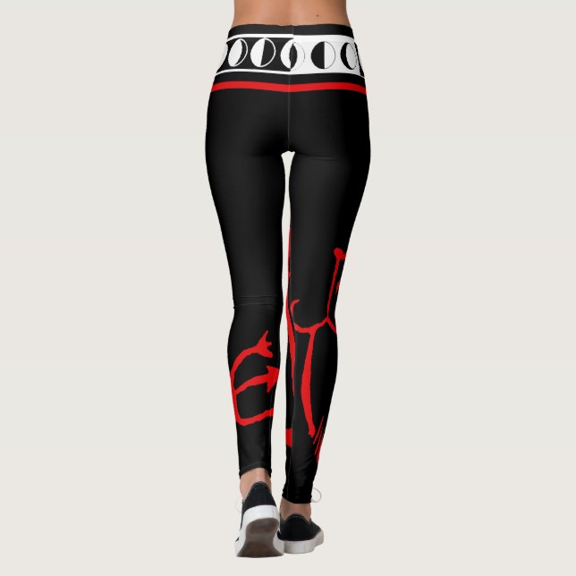 Leggings Leyendas del Gótico del demonio de VooDoo Moon (Reverso)