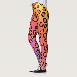 Leggings Leyendas del leopardo arcoiris Animales de impresi