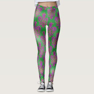 Leggings Leyendas del Mardi Gras, Mardi Gras Fleur de Lis