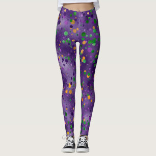 Leggings Leyendas del Mardi Gras, puntos del Mardi Gras Pol