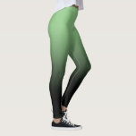 Leggings Leyendas del ómbre negro de Matcha<br><div class="desc">Un patrón oscuro simple,  el color degradado se desvanece de verde matcha a negro.</div>