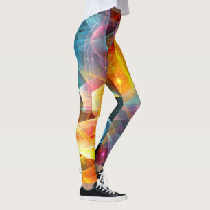 Leggings Leyendas del patrón abstracto vibrante