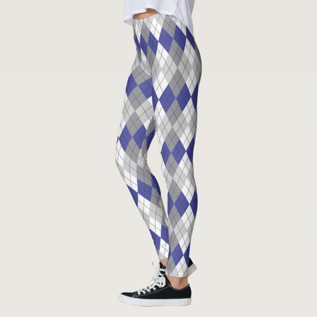 Leggings Leyendas del patrón de argla gris azul (Izquierda)