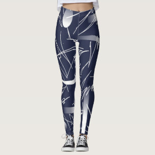 Leggings Leyendas del patrón de arte abstracto futurista