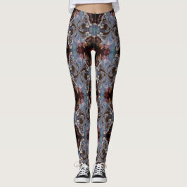 Leggings Leyendas del patrón de arte fractal Boho multicolo