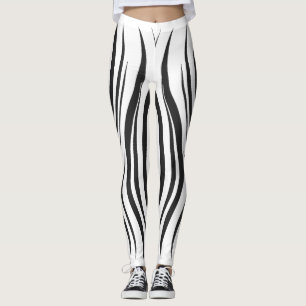 Leggings Leyendas del patrón de bandas de cebra negrita