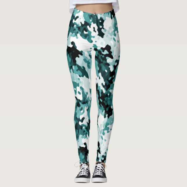 Leggings Leyendas del patrón de camo "El verdadero Verde az (Anverso)
