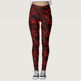 Leggings Leyendas del patrón de cerezas