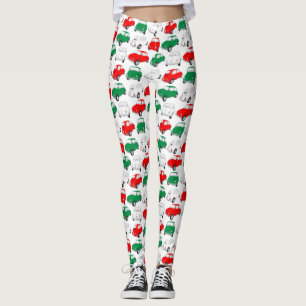 Leggings Leyendas del patrón de coche italiano de época