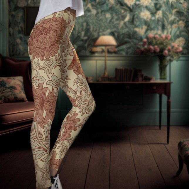 Leggings Leyendas del patrón de crisantemo de William Morri (Subido por el creador)