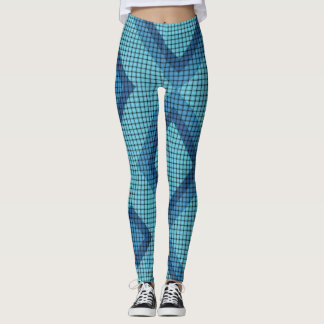 Leggings Leyendas del patrón de cueva y diamante azul