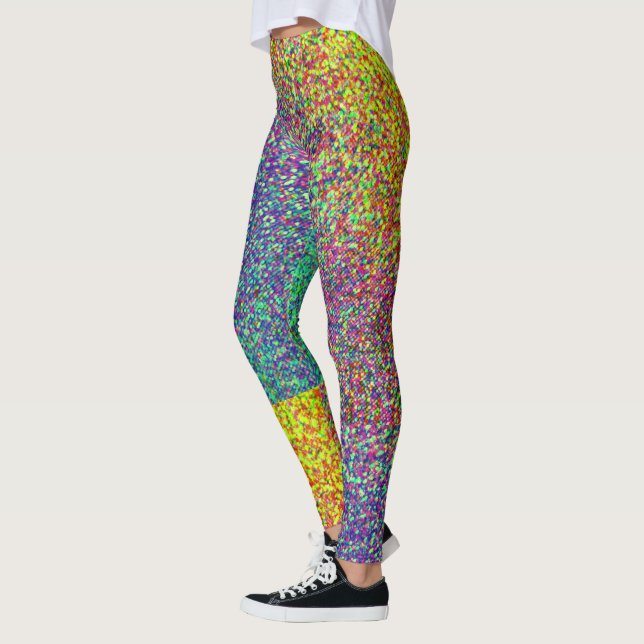 Leggings Leyendas del patrón de desenfoque del arcoiris (Izquierda)
