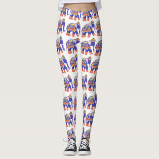 Leggings Leyendas del patrón de elefante tailandés lindo