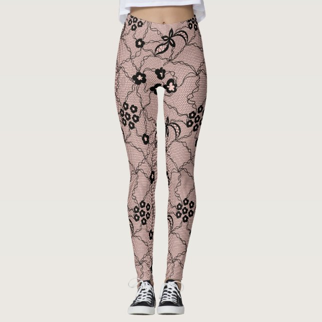 Leggings Leyendas del patrón de encaje (Anverso)