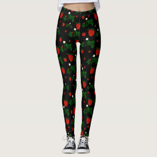 Leggings Leyendas del patrón de fresas silvestres