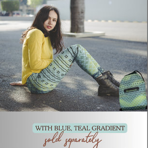 Leggings Leyendas del patrón de gradiente verde azul