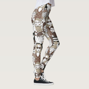Leggings Leyendas del patrón de hipster