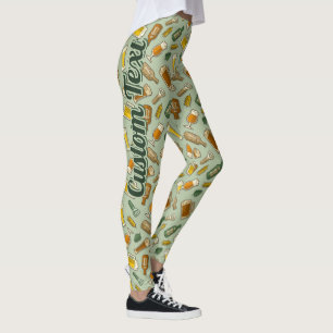 Leggings Leyendas del patrón de iconos de cerveza