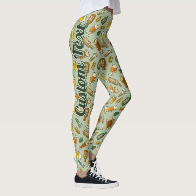 Leggings Leyendas del patrón de iconos de cerveza (Derecha)